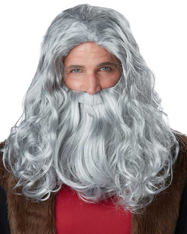 Renaissance Man Grey Wig and Beard