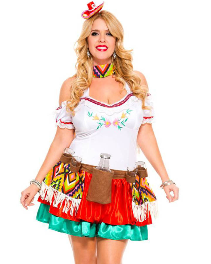 Mexican Tequila Princess Womens Plus Size Costume