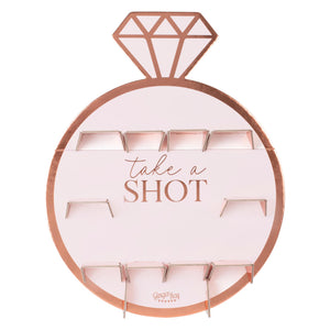 Hen Party Rose Gold Ring Shot Wall