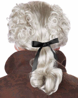 18th Century Historical Grey Ponytail Wig