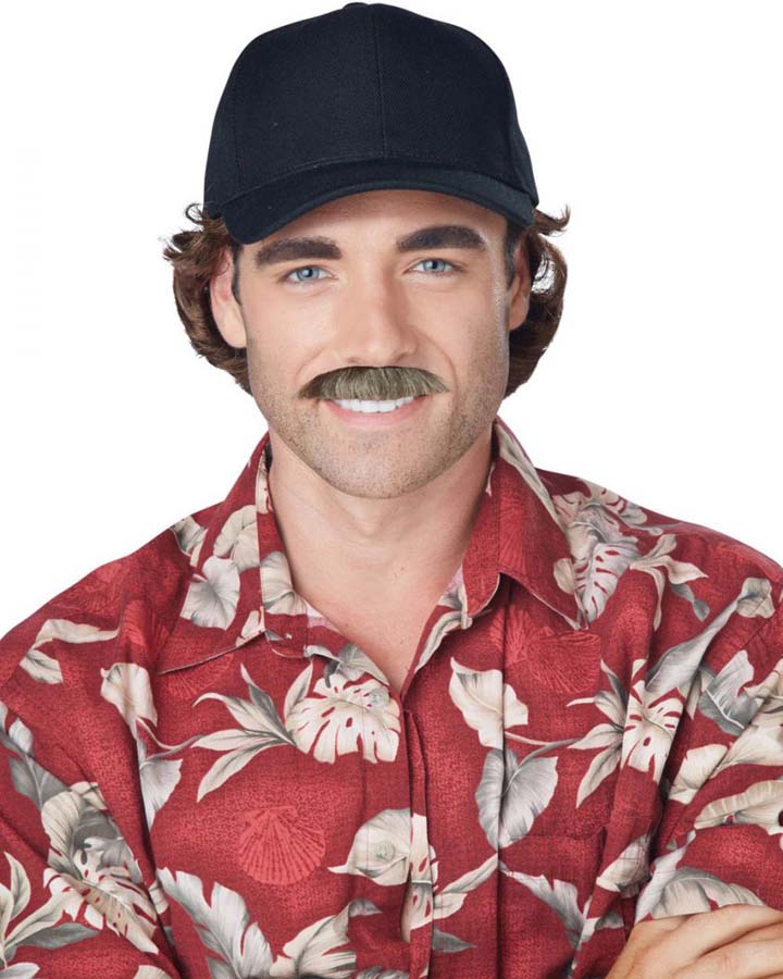 80s The Magnum Brown Moustache