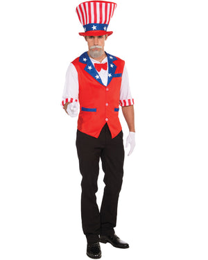 Uncle Sam Hat and Shirt Adult Costume