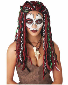 Voodoo Priestess Colourful Long Halloween Wig