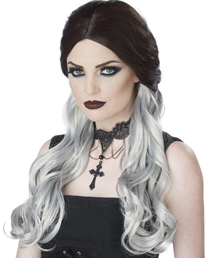 Morbid Mistress Black and Grey Wig