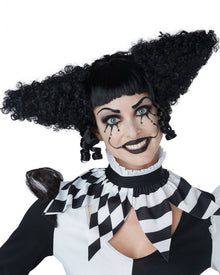 Creepy Clown Black Halloween Wig
