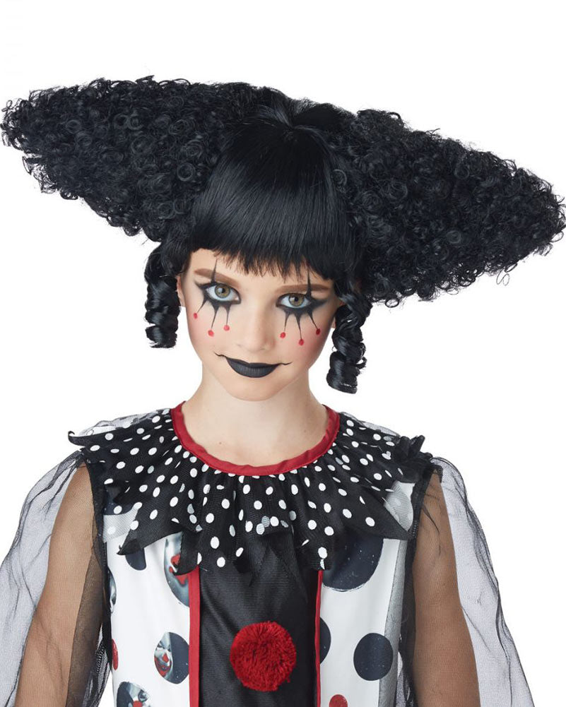 Creepy Clown Black Halloween Wig