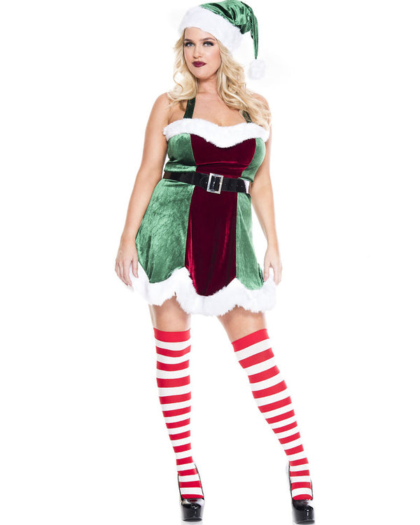 North Pole Elf Womens Plus Size Christmas Costume