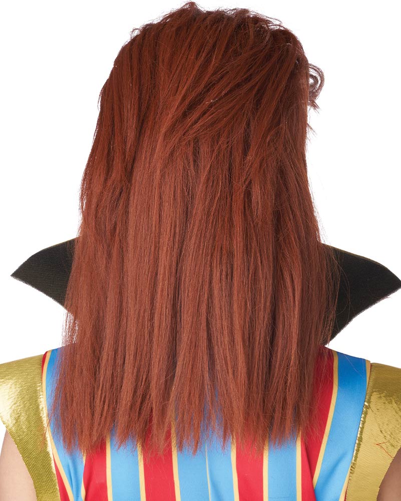 70s Glam Rocker Long Red Wig