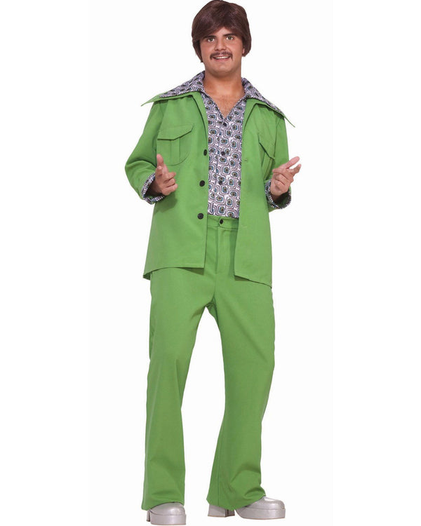 70s Green Suit Mens Costume