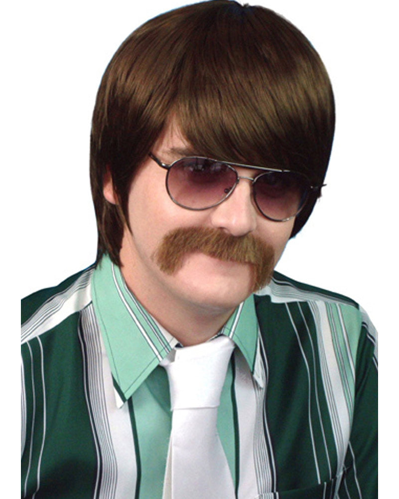 70s Mod Guy Brown Wig