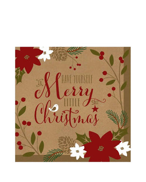 Christmas Merry Little Xmas Lunch Napkins Pack of 16
