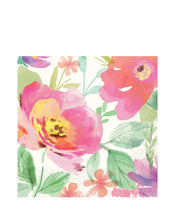 Watercolour Florals Lunch Napkins Pack of 36