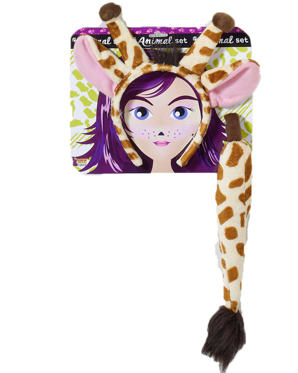 Giraffe Headband and Tail Set
