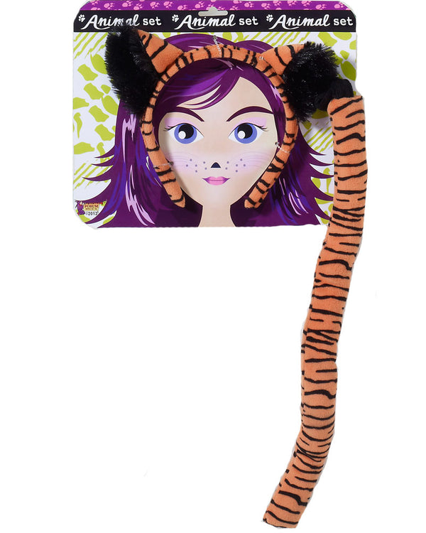 Tiger Headband and Tail Set