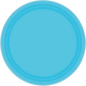 Paper Plates 9in/23cm Round 8CT - Caribbean Blue Pack of 8