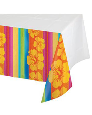 Sunset Stripes Plastic Tablecover