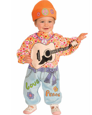 60s Hippie Jumpsuit Baby Costume