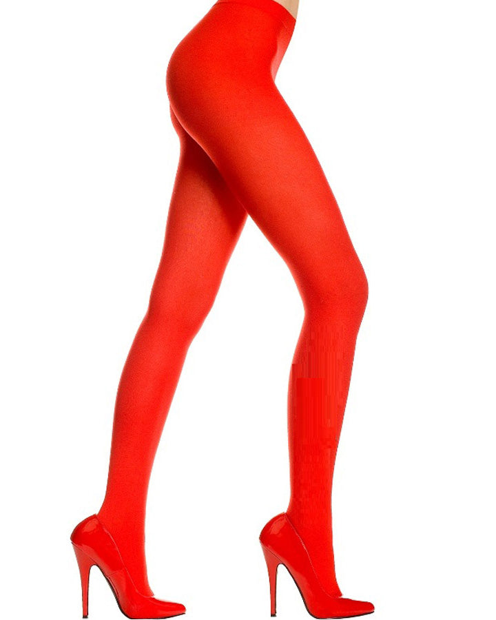 Red Opaque Tights