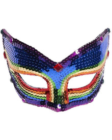 Rainbow Sequin Mask