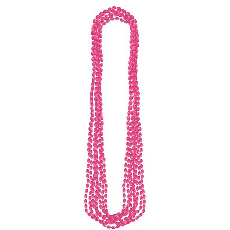 Team Spirit Metallic Pink Necklaces Pack of 8