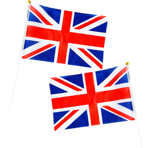 Patriotic British Waving Flags Pack of 6