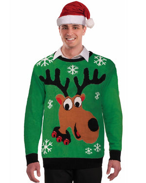 Ugly Christmas Reindeer Mens Sweater