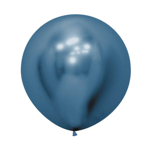 Sempertex 60cm Metallic Reflex Blue Latex Balloons 940, 3PK Pack of 3