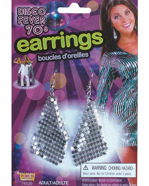 70s Disco Fever Silver Earrings