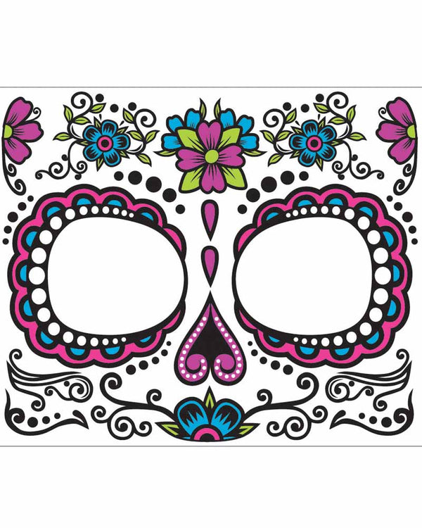 Day of the Dead Pink Tattoo Face