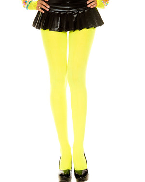 Neon Yellow Opaque Tights