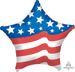 45cm Standard XL Patriotic Star Balloon