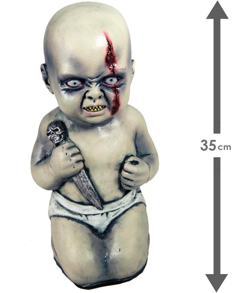 Evil Baby with Knife Prop 35cm