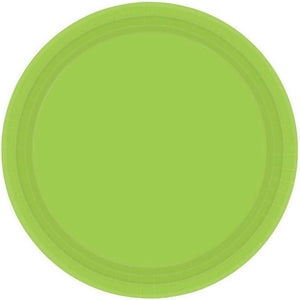 Paper Plates 23cm Round 20CT FSC - Kiwi - No Plastic Coating
