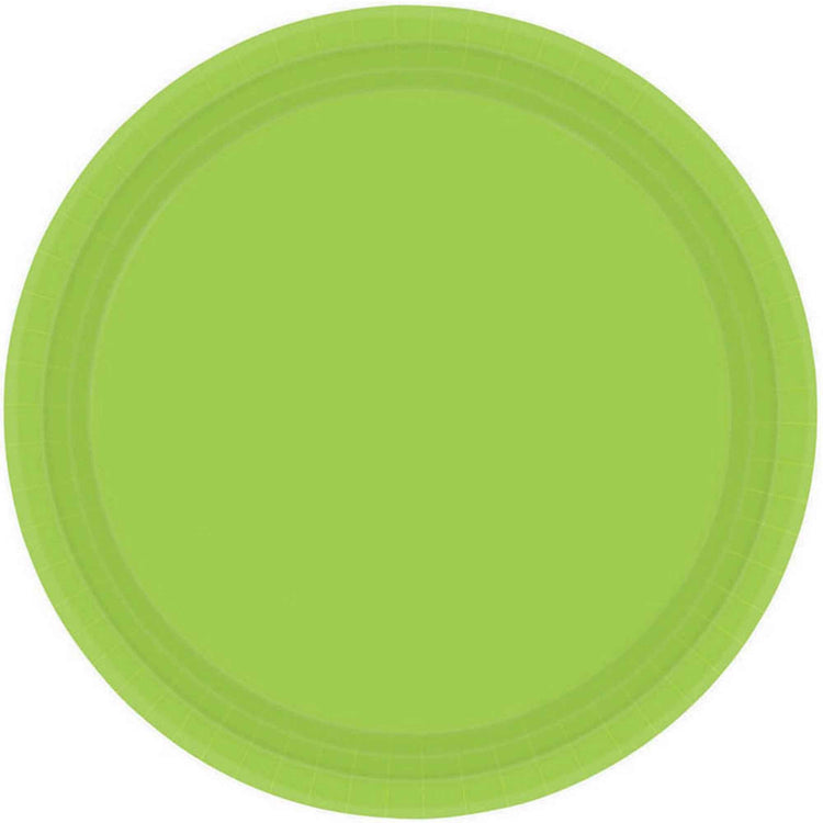 Paper Plates 23cm Round 20CT FSC - Kiwi - No Plastic Coating