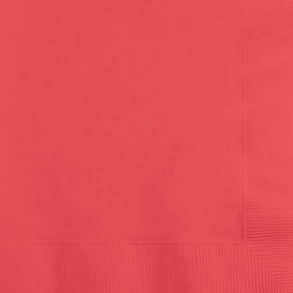 Coral Lunch Napkins Pack of 50