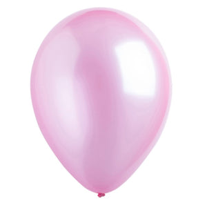 Latex Balloons 30cm Bulk Pack 200CT Metallic Baby Pink