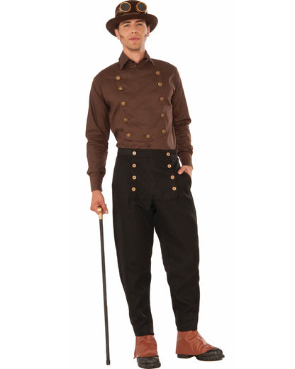 Brown Steampunk Mens Shirt