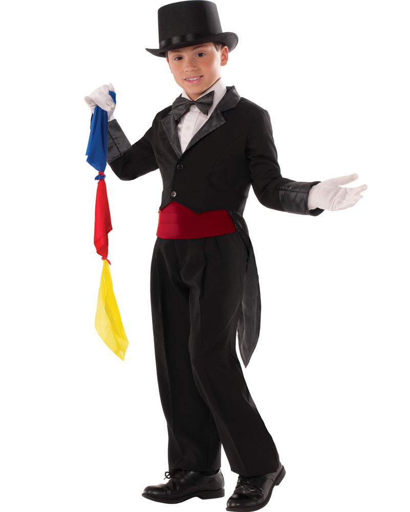 Magicians Tailcoat and Scarves Kids Costume