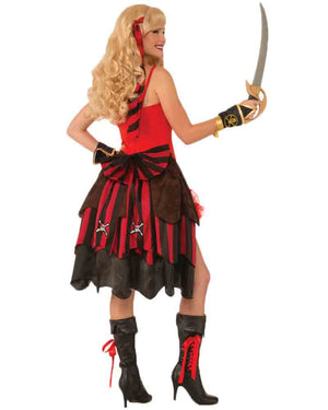 Red and Black Pirate Bustle