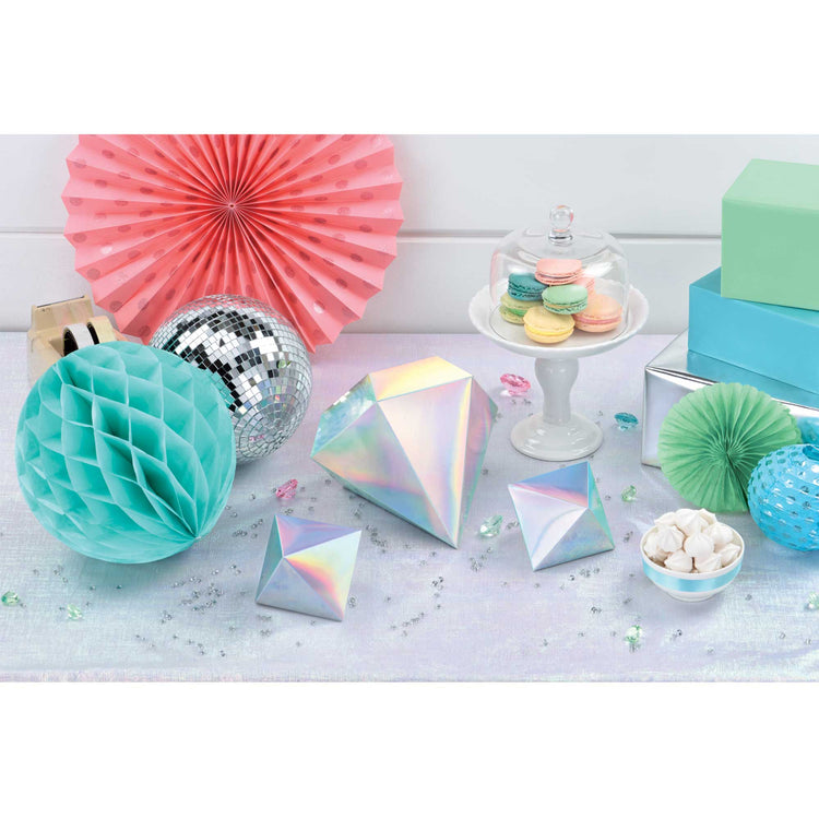 Shimmering Party Iridescent 3D Table Decorations Pack of 3