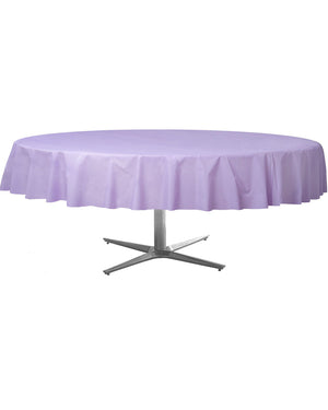 Lavender Round Plastic Tablecover