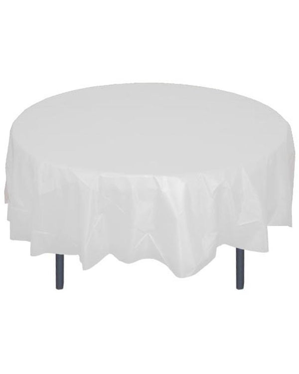 White Plastic Tablecover