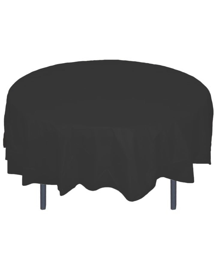 Black Plastic Tablecover 2.13m