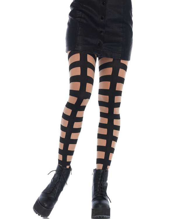 Caged In Strappy Illusion Tights
