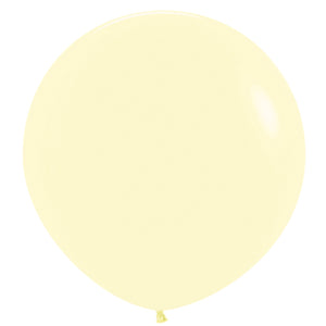 Sempertex 90cm Pastel Matte Yellow Latex Balloons 620 2PK Pack of 2