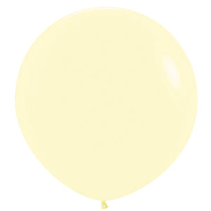Sempertex 90cm Pastel Matte Yellow Latex Balloons 620, 2PK Pack of 2