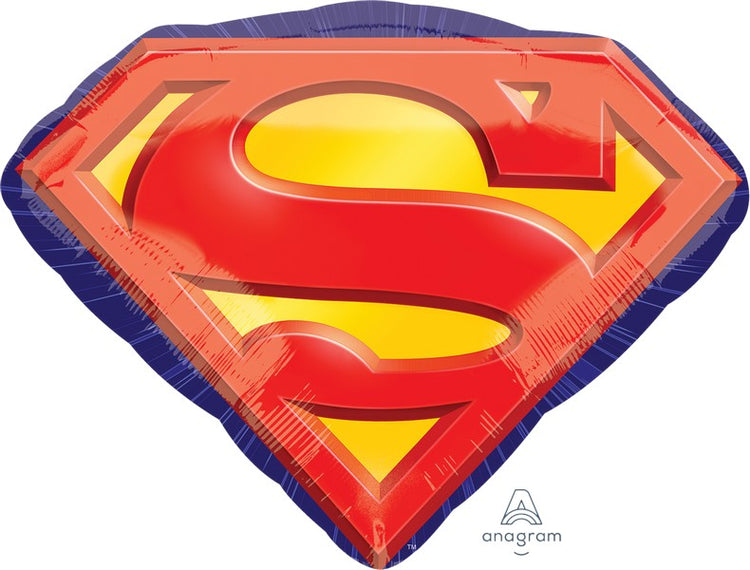 Superman Emblem Supershape Foil Balloon 66cm