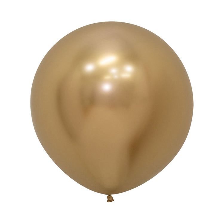 Sempertex 60cm Metallic Reflex Gold Latex Balloons 970, 10PK Pack of 10