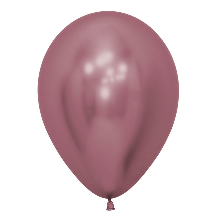 Sempertex 12cm Metallic Reflex Pink Latex Balloons 909 Pack of 50