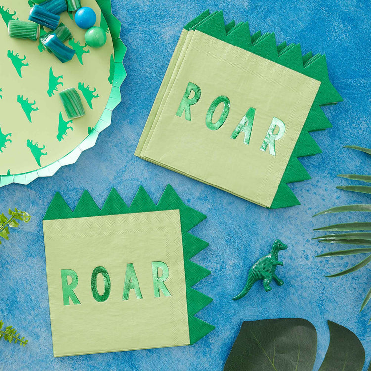 Roar Shaped Lunch Napkins Pack of 16